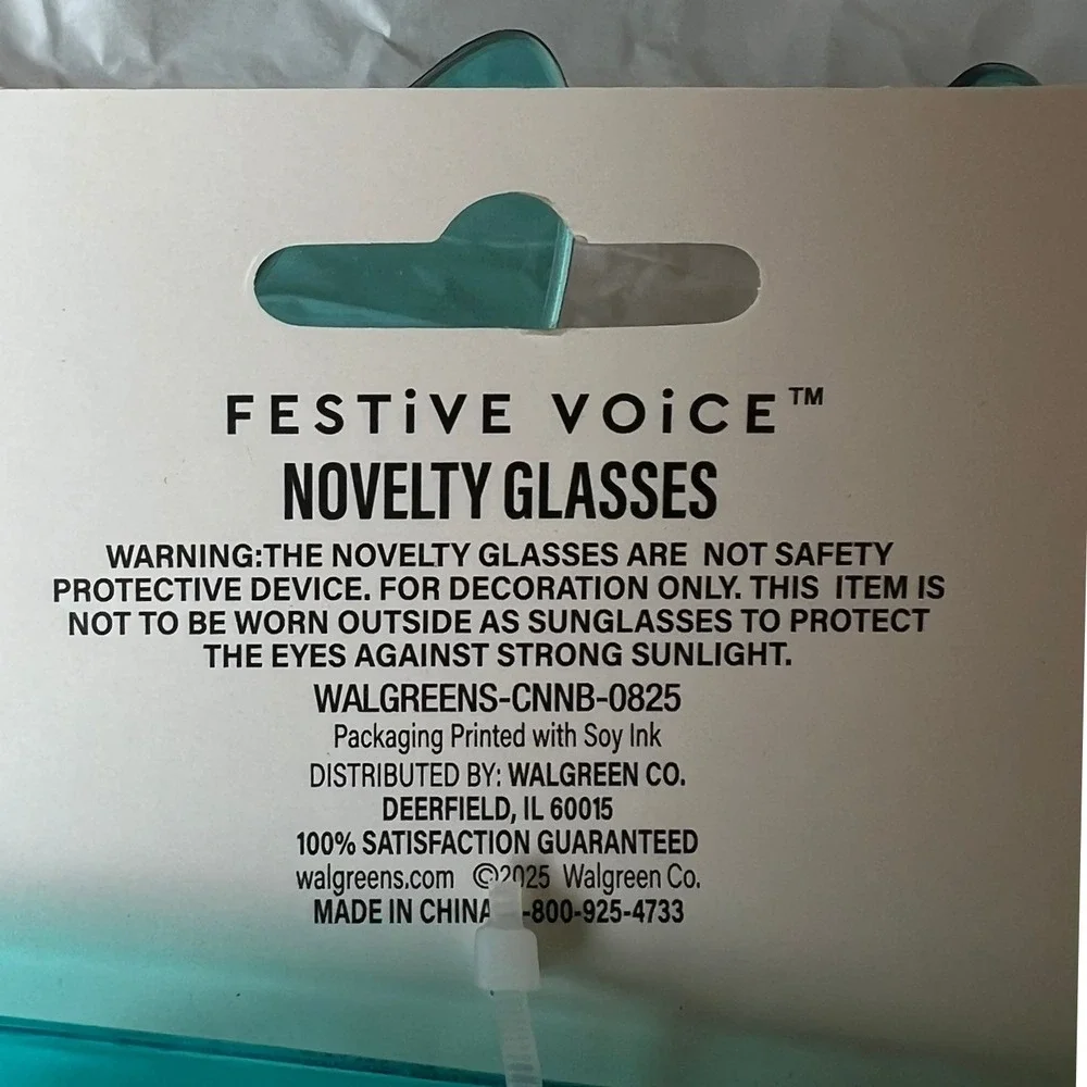 Festive Voice Novelty Glasses Bunny Easter 2 Pack Teal New Kids 650899